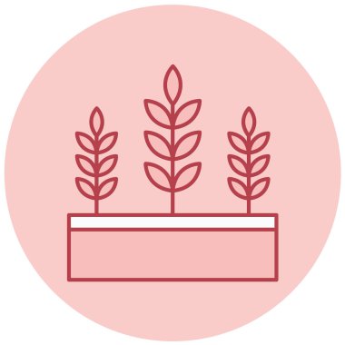 Bitki. Web simgesi basit illüstrasyon