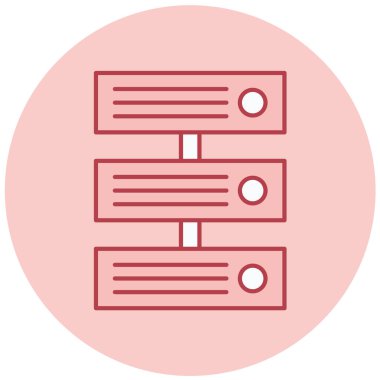 veritabanı. Web simgesi basit illüstrasyon