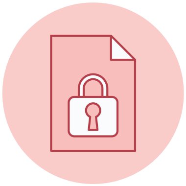 Güvenli Dosya. Basit illüstrasyon