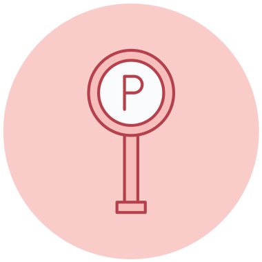 Park ediyor. Web simgesi basit tasarım