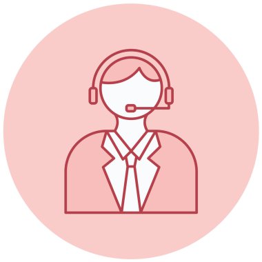 Müşteri desteği ikon vektör illüstrasyonu