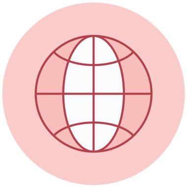 Dünya. Web simgesi basit illüstrasyon