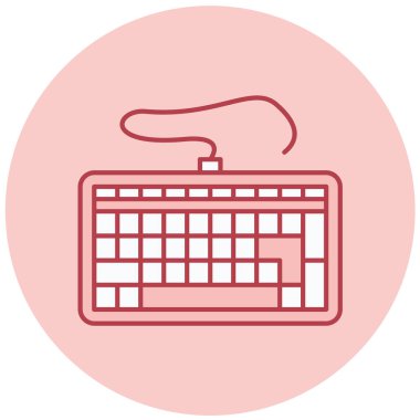 Klavye. Web simgesi basit illüstrasyon