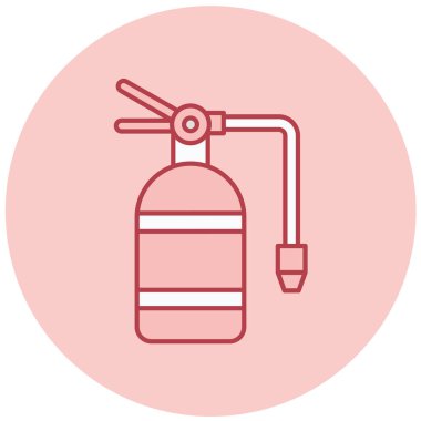 Yangın söndürme simgesi, vektör illüstrasyonu