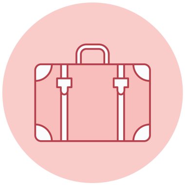 Çanta. Web simgesi basit illüstrasyon