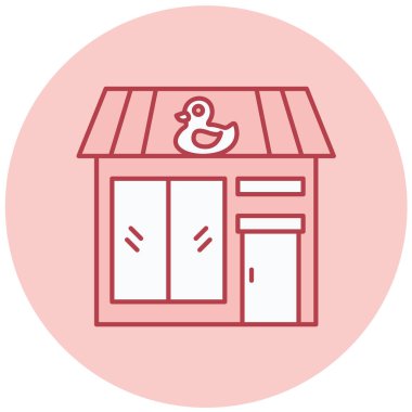 Dükkan. Web simgesi basit illüstrasyon