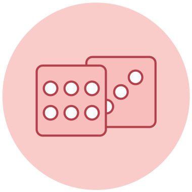 zar. Web simgesi basit illüstrasyon