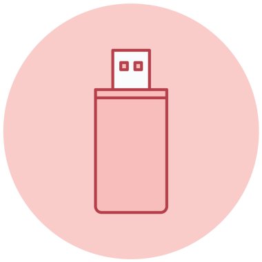 USB flash disk simgesi. Basit resimleme