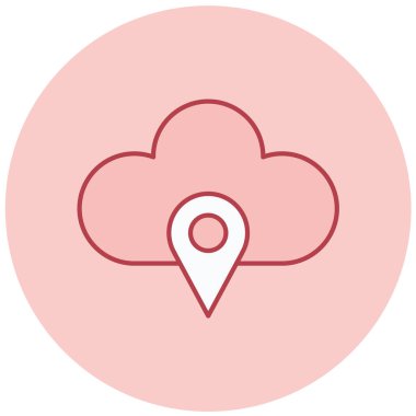 Bulut. Web simgesi basit illüstrasyon