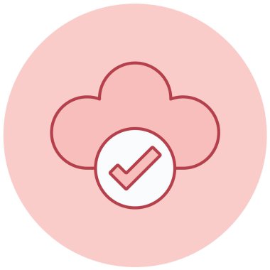 Bulut. Web simgesi basit illüstrasyon