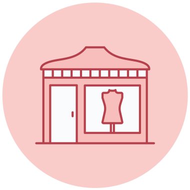 Dükkan. Web simgesi basit illüstrasyon