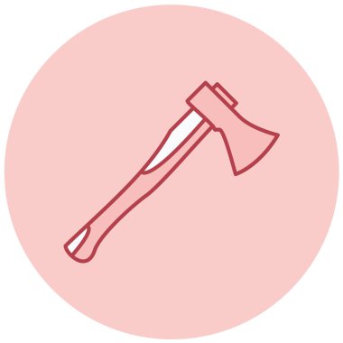 Axe vektör düz renk simgesi