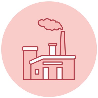 Fabrika. Web simgesi basit illüstrasyon