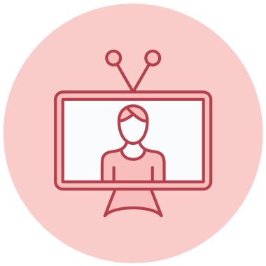 Sunum. Web simgesi basit illüstrasyon