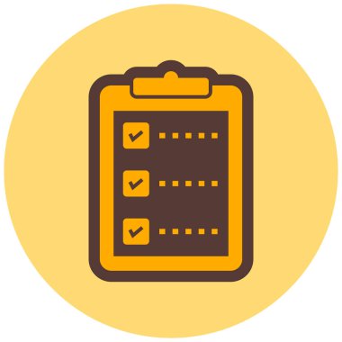 Kontrol listesi. Web simgesi basit illüstrasyon