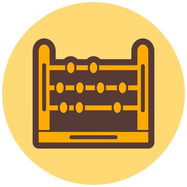 Abaküs. Web simgesi basit illüstrasyon