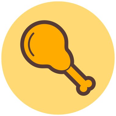 Tavuk. Web simgesi basit illüstrasyon