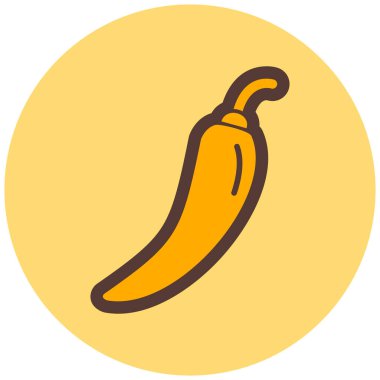 Chili biberi ikonu. Vektör illüstrasyonu