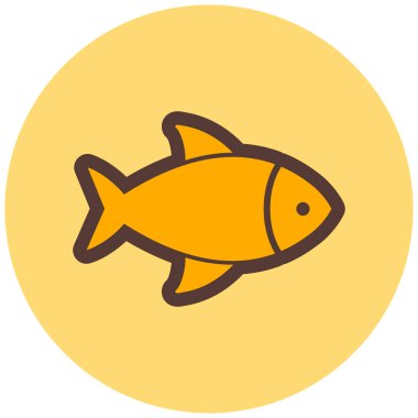 Balık. Web simgesi basit illüstrasyon