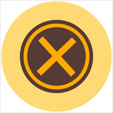 İptal et. Web simgesi basit illüstrasyon