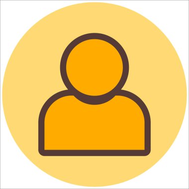 kullanıcı. Web simgesi basit illüstrasyon