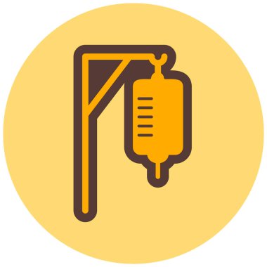 Bir şırınga simgesinin vektör çizimi