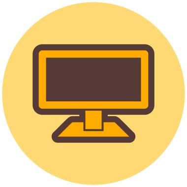 Bilgisayar. Web simgesi basit illüstrasyon