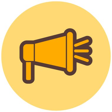 Megafon. Web simgesi basit illüstrasyon