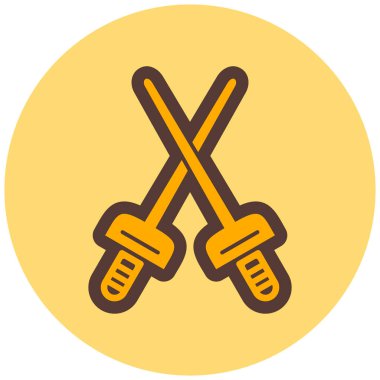 Kılıç. Web simgesi basit illüstrasyon