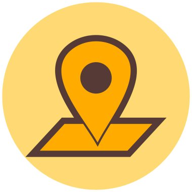 Harita iğnesi. Basit resimleme