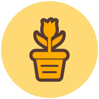 Çiçek. Web simgesi basit illüstrasyon