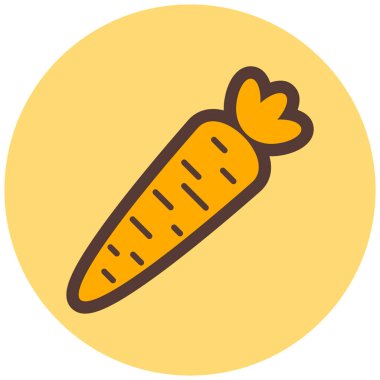 Havuç simgesi, vektör çizimi