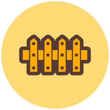 Çit. Web simgesi basit illüstrasyon