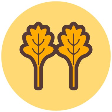 Bir ağaç simgesinin vektör illüstrasyonu