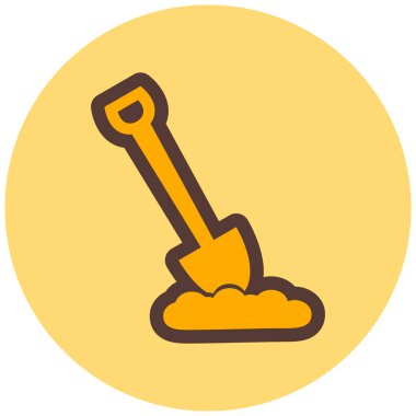 Kürek. Web simgesi basit illüstrasyon