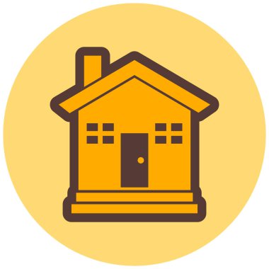 Ev. Web simgesi basit illüstrasyon