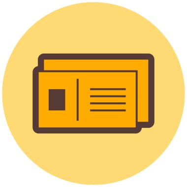 Bilet. Web simgesi basit illüstrasyon