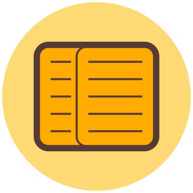 Kitap. Web simgesi basit illüstrasyon