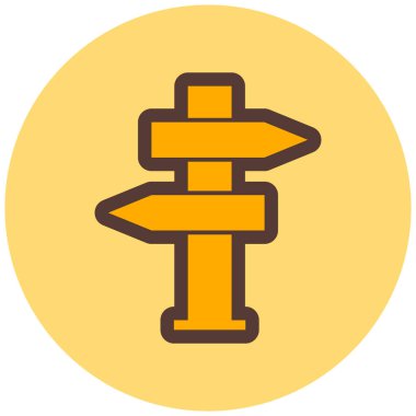 Yol. Web simgesi basit illüstrasyon