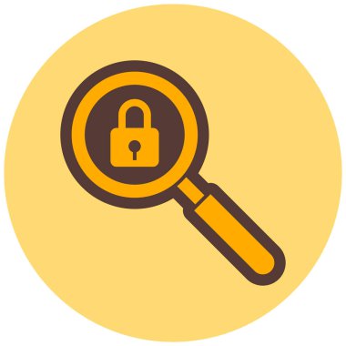 Kilit. Web simgesi basit illüstrasyon