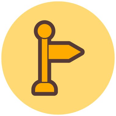 İşaret levhası Web simgesi basit illüstrasyon