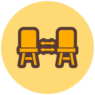 Masa. Web simgesi basit illüstrasyon