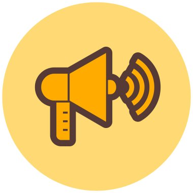 Konuşmacı. Web simgesi basit illüstrasyon