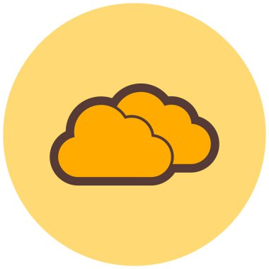 Bulut. Web simgesi basit illüstrasyon