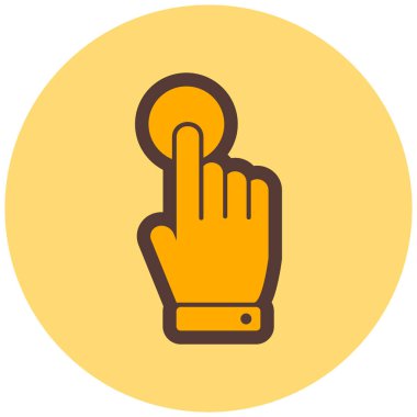 Parmak. Web simgesi basit illüstrasyon