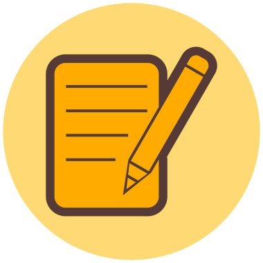 Kalem. Web simgesi basit illüstrasyon