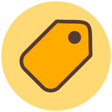 Etiket. Web simgesi basit illüstrasyon