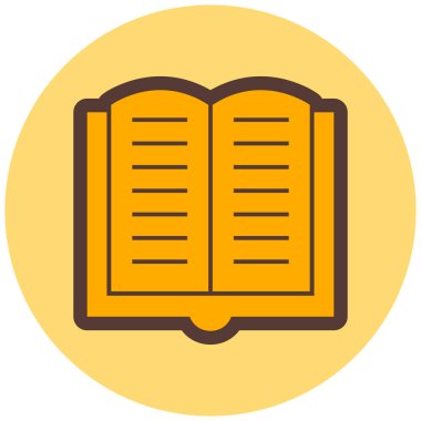 Kitap. Web simgesi basit illüstrasyon