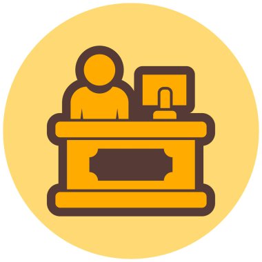 Masa. Web simgesi basit illüstrasyon