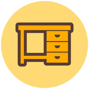 Mobilya. Web simgesi basit illüstrasyon